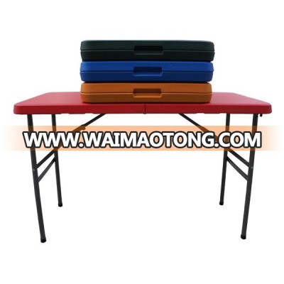 Colorful Plastic 4ft Folding in Half Table