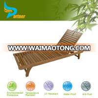 Cheap Garden Outdoor Furniture Batyline Plastic Armrest Wooden Sun Lounger